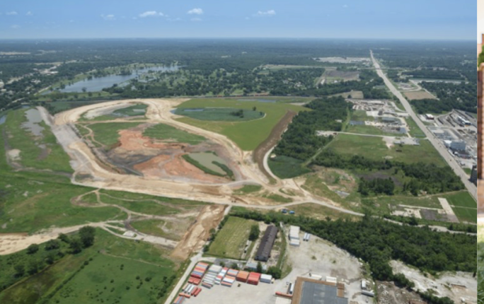 Aerial view of East St. Louis project area