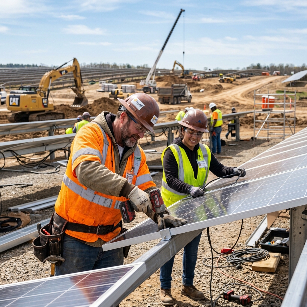 Solar construction site