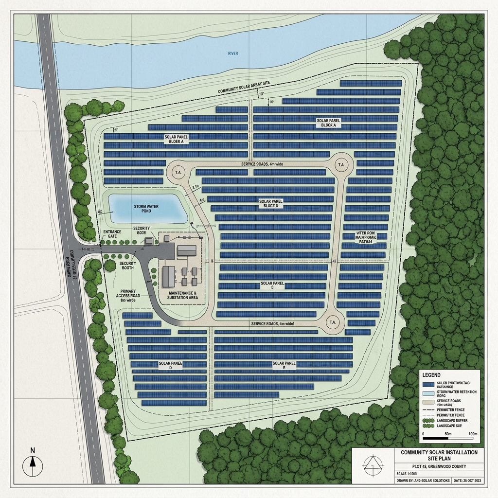 Community solar site map